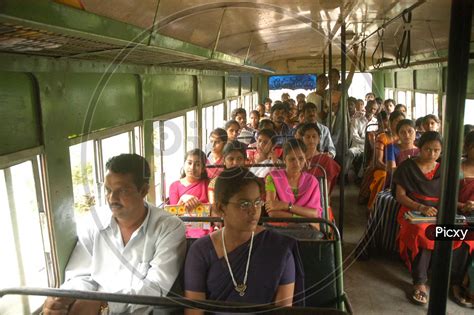 Image Of Group Of Indian People Travelling In A Bus Qm441483 Picxy