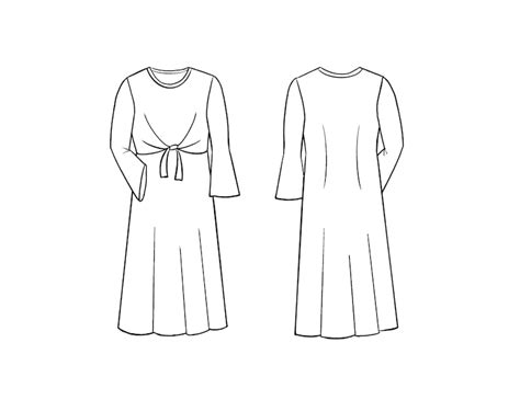 Pdf Girls Holly Shift Dress Sewing Pattern Tie Front Dress Pattern