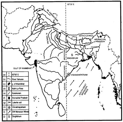 Icse Solutions For Class Geography Map Of India A Plus Topper