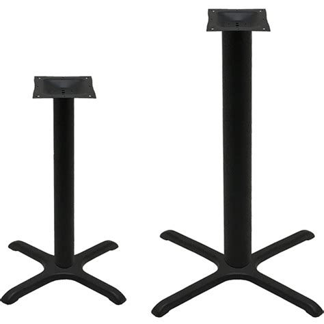 Black Stamped Steel Cross Table Bases Oakstreetmfg