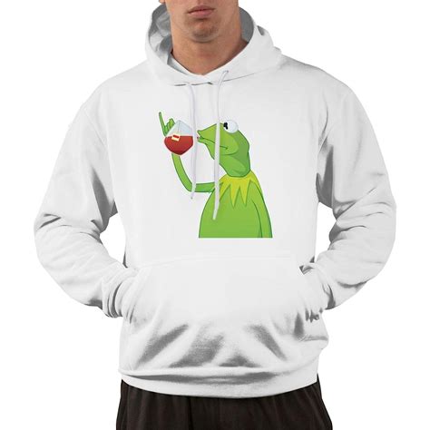 Kermit The Frog Autumn And Winter Fashion Mens Pullover Hooded Printed