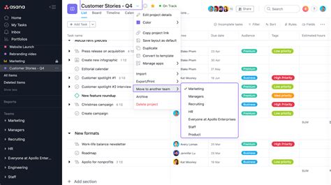 How To Create Join And Manage Teams In Asana Product Guide Asana