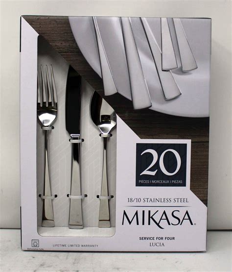 Mikasa Stainless Steel Lucia Service For Four 20 Piece Flatware Set