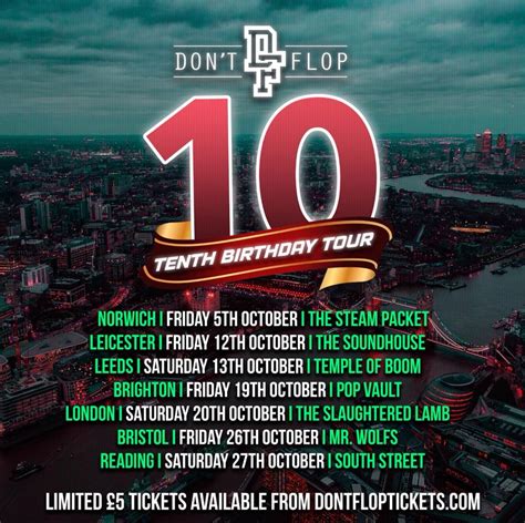Dont Flop 10th Birthday Tour Bristol Dont Flop Entertainment