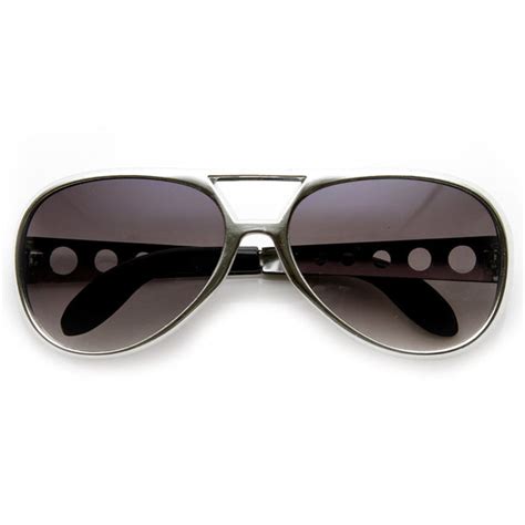 Retro Large Elvis The King Aviator Sunglasses Zerouv