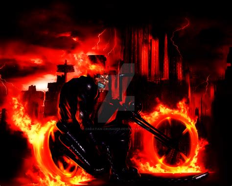Eddie Ghost Rider By Croatian Crusader On Deviantart