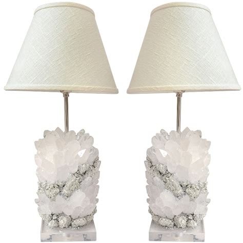 Pair if Rock Crystal and Pyrite Table Lamps | 1stdibs.com | Vintage ...