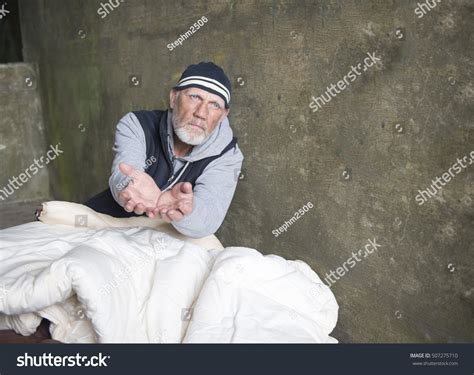 Portrait Image Mature Homeless Man His Stock Photo Shutterstock