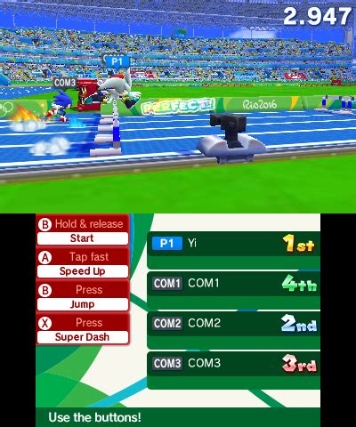 M Hurdles Mario Sonic At The Rio Olympic Games Super