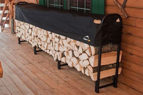 12 Ft Heavy Duty Firewood Rack With Cover Shelters Of New England