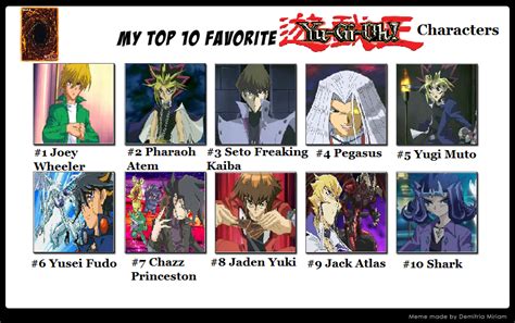 My Top 10 Favorite Yu Gi Oh Characters By Rasic1213 On Deviantart