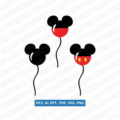 Free 63 Svg Mickey Balloons Disney Balloon Svg SVG PNG EPS DXF File