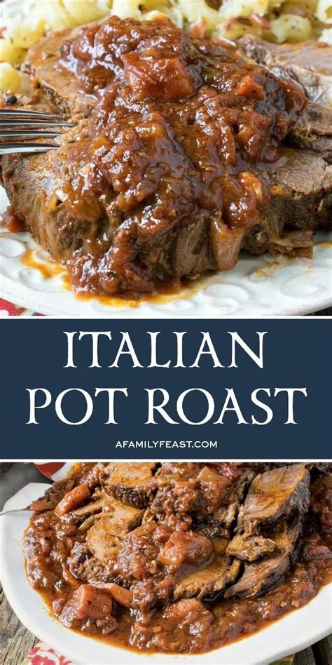 Adding italian herbs and tomatoes to a basic pot roast recipe enhances the flavors. Italian Pot Roast | Recipe in 2020 | Italian pot roast ...