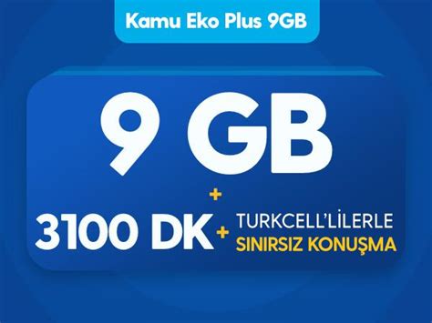 Turkcell Kamu Eko Plus 9 GB Paketi