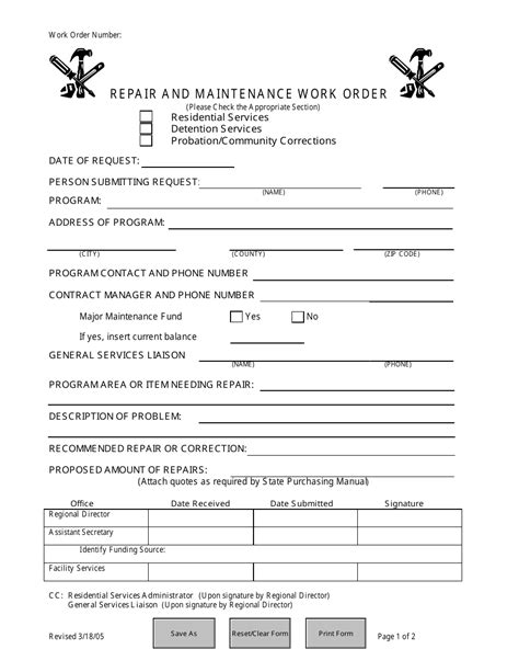 Florida Repair And Maintenance Work Order Form Fill Out Sign Online