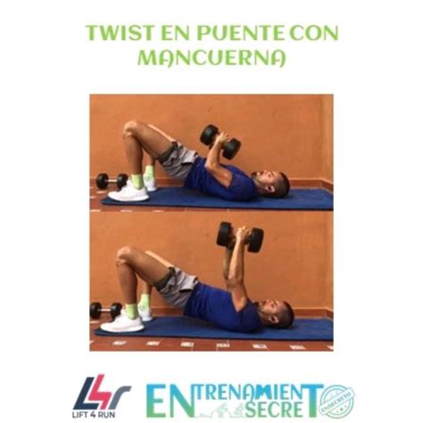 Twist En Puente Con Mancuerna By Jose Carlos Moreno Perez Ejercicio Cómo Hacerlo Skimble