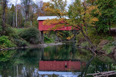 Vermont Covered Bridge In Northfield Falls Photograph By