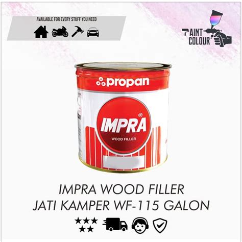 jual dempul kayu 5 kg impra wood filler jati kamper wf 115 galon shopee indonesia