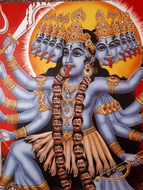 Vintage Indian Devotional Print Maha Kali Kali Art Art