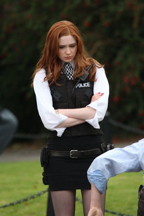 Karen Gillan Police Uniform Hot Celebs Amy Pond Cosplay Karen