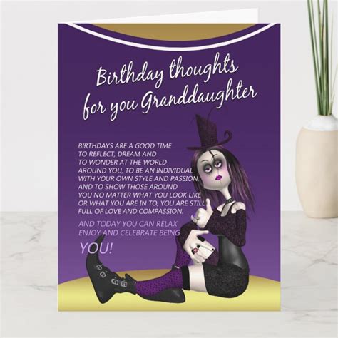 Granddaughter Gothic Birthday Card Birthday Thou Zazzle