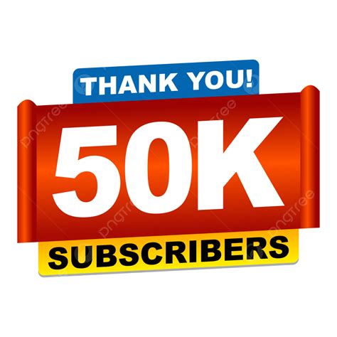 50k Subscribers 50000 3d Vector Text 50k Subscribers Tag 50k