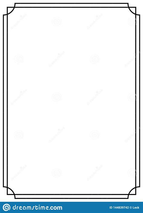 Vector Page Border A4 Design For Project Stock Vector Illustration Of