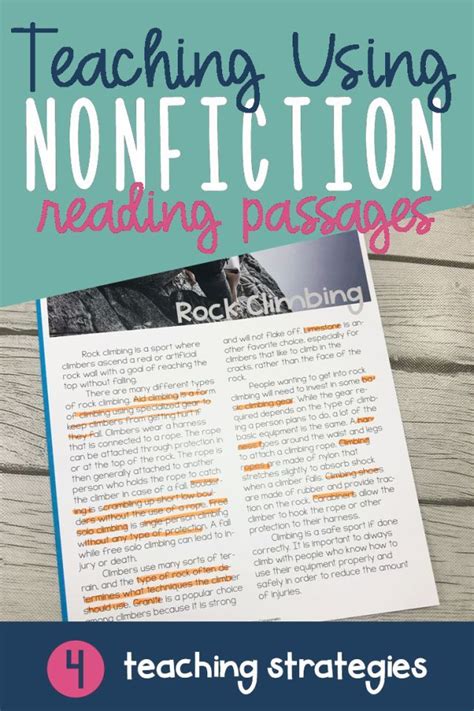 Teaching Using Nonfiction Reading Passages Nonfiction Reading