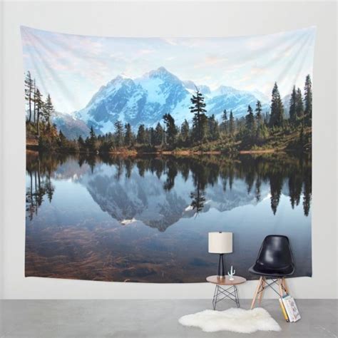 Mt Shuksan Wall Tapestry By Sylvia Cook Photography Society6 Dorm