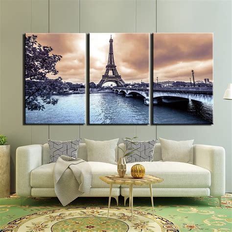 3 Piece Canvas Art Canvas Painting Abstract Tower Wall