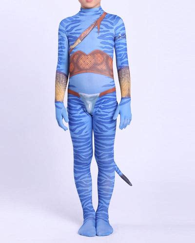 Avatar Girls Neytiri Cosplay School Play Bodysuit Kids Costume Fadcoco