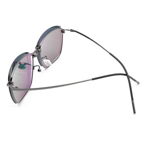 mens polarized magnetic clip on sunglasses glasses frame rx retro flexible metal sunglasses