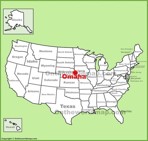 Omaha Location On The Us Map