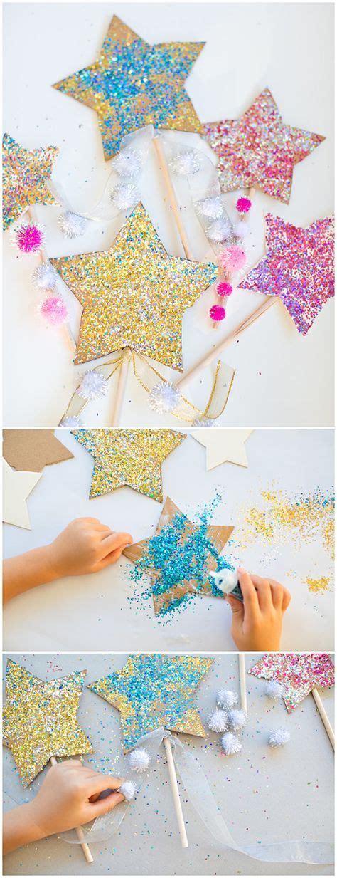 Diy Glitter Star Wands Glitter Diy Glitter Crafts Diy For Kids