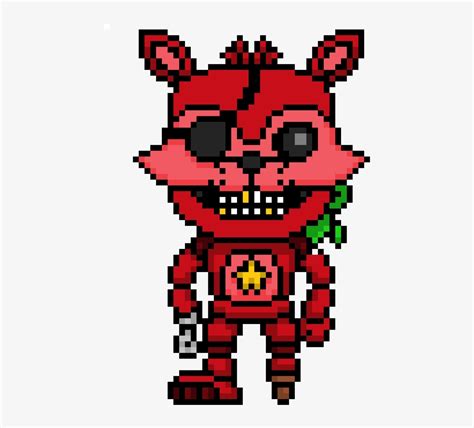 Rockstar Foxy Fnaf Foxy Pixel Art Png Image Transparent Png Free