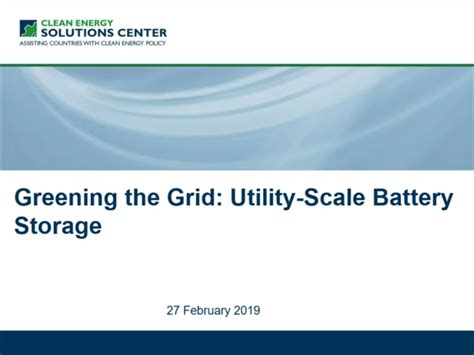 Greening The Grid Utility Scale Battery Storage — Resilient Energy Platform