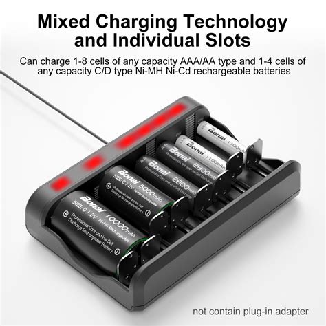 Bonai Aa Aaa C D Sc Battery Charger Usb High Speed Charging