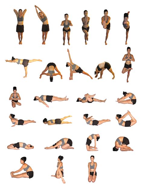 Clipart Of The Bikram Yoga Poses Free Image Download
