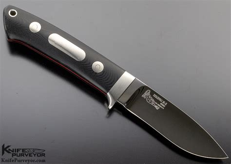 Bob Loveless Custom Knife Double Nude Logo Micarta Drop Point Hunter