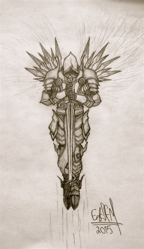Tyrael From Diablo 3 Pencil Drawing By Eskilfm On Deviantart