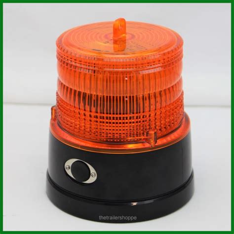 Battery Operated Amber Led Strobe Light Magnetic Mount The Trailer Shoppe