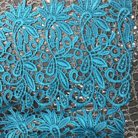 Dark Turquoise Guipure Lace Fabric Dark Turquoise Lace Fabric Fabric