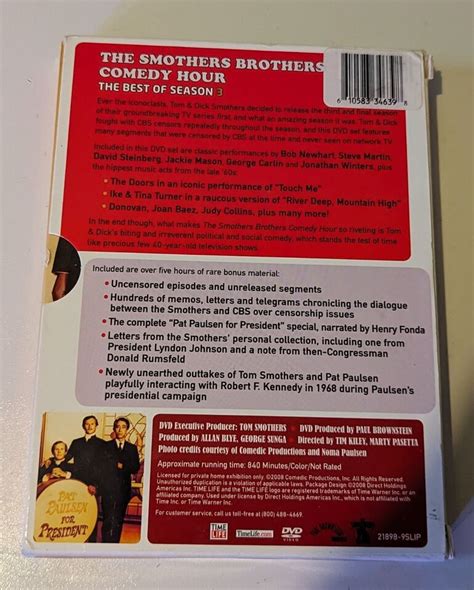 The Smothers Brothers Comedy Hour The Best Of Season 3 Dvd Set Ebay