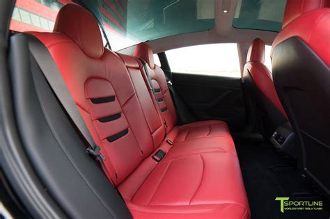 The missing of a standard grill from the front makes its design stand out from the vehicles of other companies in the market. Tesla Model 3 Red Leather Interior by T Sportline Looks ...