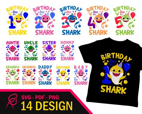 254 Baby Shark 1st Birthday Shirt Svg Svg Png Eps Dxf File