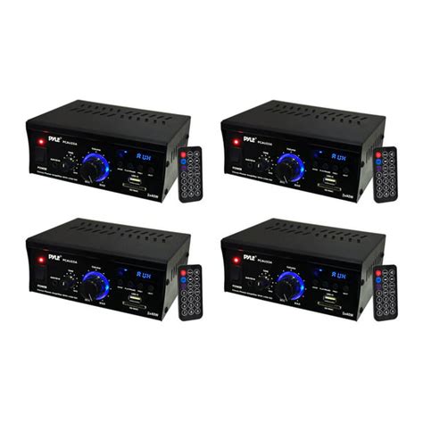 Pyle Mini 2 X 40 Watt Stereo Power Amplifier Usbsdauxled Display