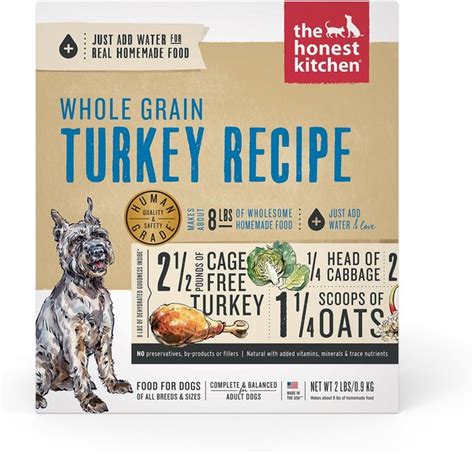 The Honest Kitchen Whole Grain Turkey Recipe Dehydrated Dog Food 2 Lb