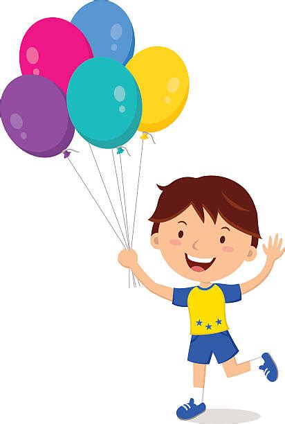 Royalty Free Child Holding Balloon Clip Art Vector Images