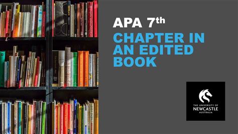 How To Reference A Chapter In An Edited Book Using Apa Th Style Youtube