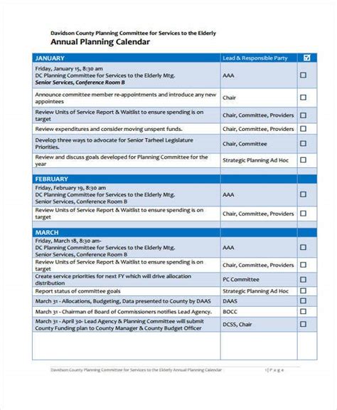 12 Planning Calendar Templates Sample Example Free And Premium